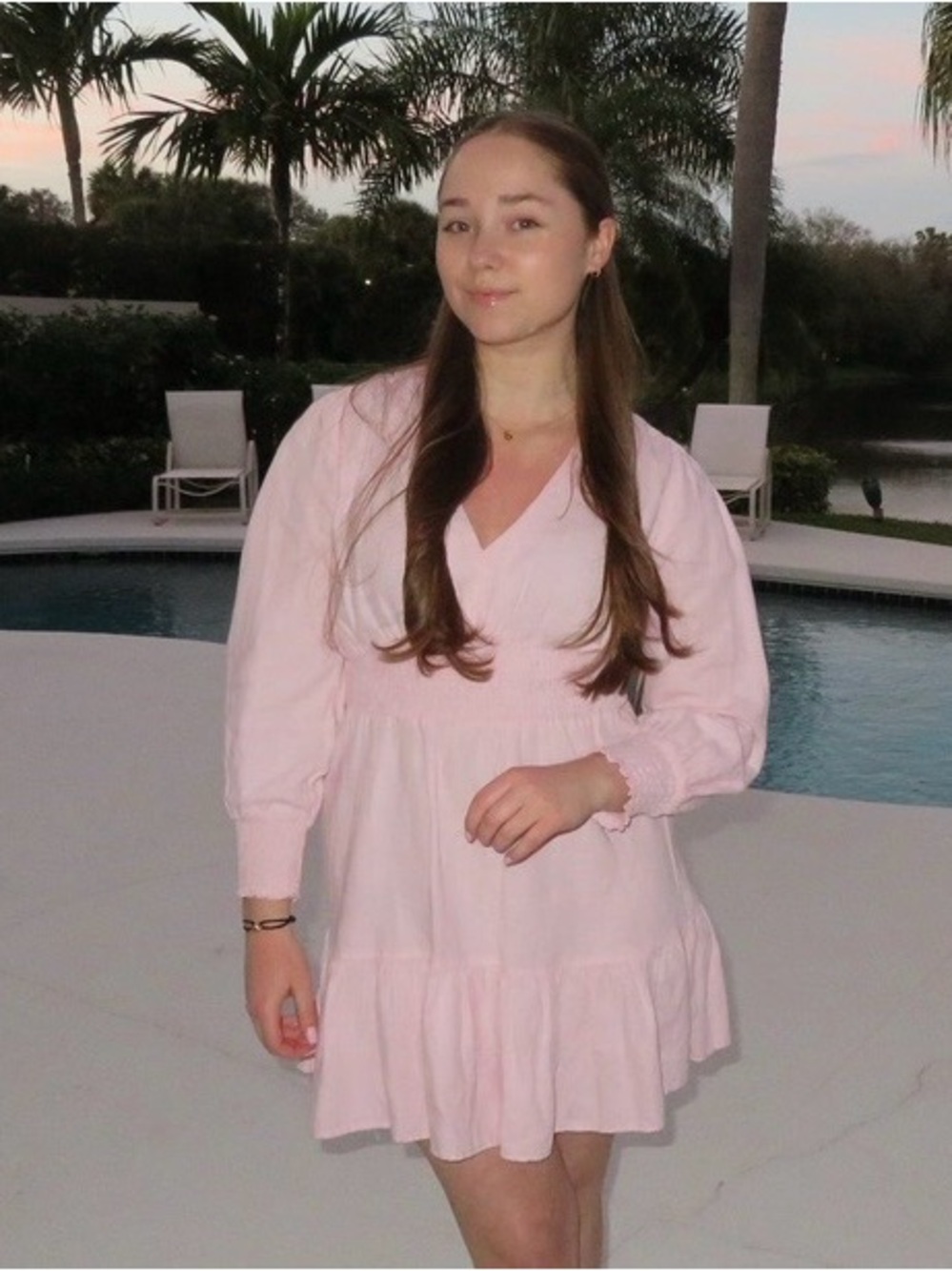 Zara Pink Long Sleeve Mini Dress